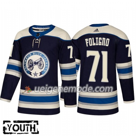 Kinder Eishockey Columbus Blue Jackets Trikot Nick Foligno 71 Adidas Alternate 2018-19 Authentic